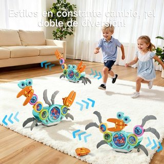 Meribbit cangrejo bebé 2 modos sensor luces música
