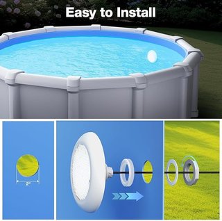 LyLmLe Foco Piscina LED 2'' 12W Blanco 3000-6000K