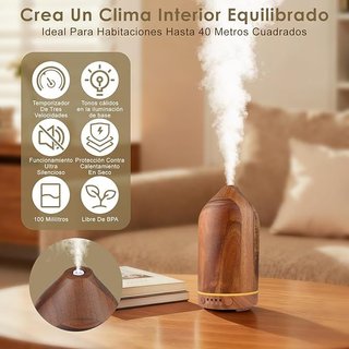 GuKKK Humidificador Difusor Aceites 100ml Madera
