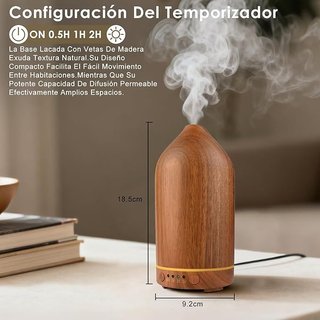 GuKKK Humidificador Difusor Aceites 100ml Madera