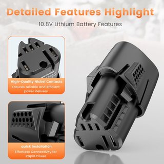 ASUNCELL Baterías 10.8V 3500mAh Pack 2 Stihl AS2