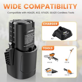 ASUNCELL Baterías 10.8V 3500mAh Pack 2 Stihl AS2