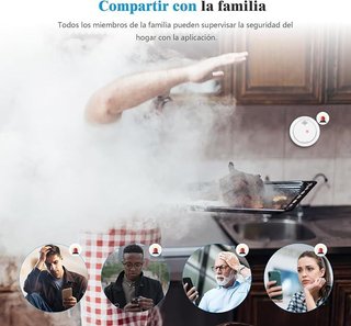 XINDUM detectores humo WiFi base 10 años 3 uds
