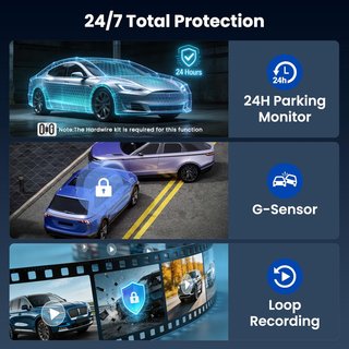 HIKITY Espejo Retrovisor Dash Cam 10,8'' 4K WiFi