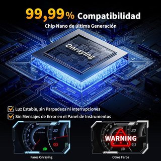Onraying H7 LED 36000Lm 6500K IP68 Blanca Fría