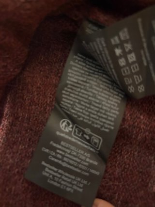 Jersey punto grueso Pieces borgoña talla L nuevo