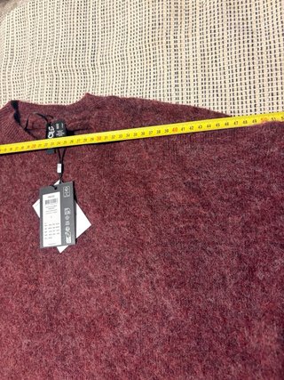 Jersey punto grueso Pieces borgoña talla L nuevo
