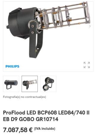 Proyector LED Gobo ProFlood BCP608 Philips.