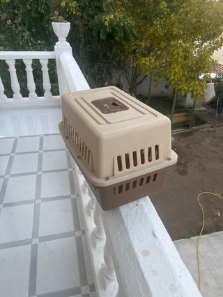 Transportín perro pequeño beige/marrón