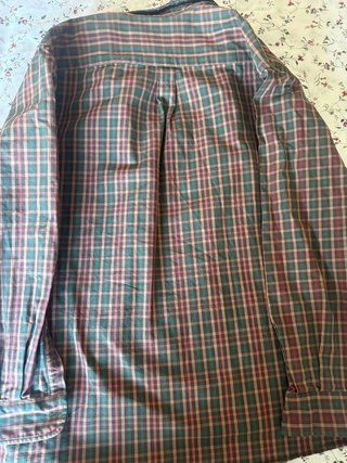 Camisa Façonnable cuadros verde y rosa