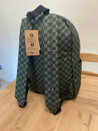 Mochila Vans Cuadros Verde y Negra