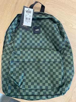 Mochila Vans Cuadros Verde y Negra