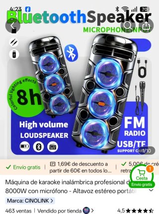 Altavoz Cinglink Bluetooth Karaoke CBS-3031