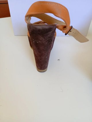 Sandalo in pelle arancio n.38