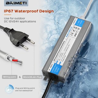 Transformador 220V a 24V 100W 4,2A LED Driver Exterior Impermeable IP67