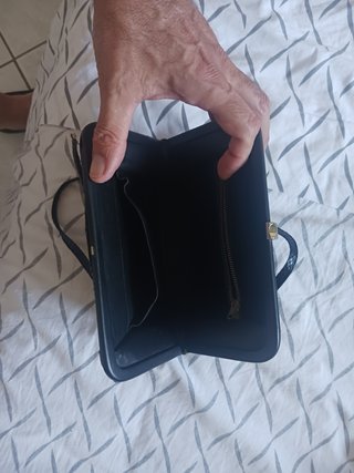Borsetta vintage pelle rettile nera