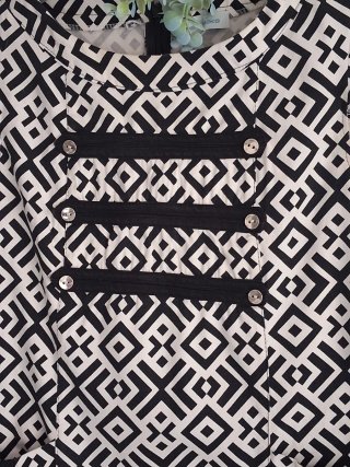 Vestido estampado geométrico