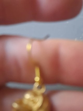 Orecchini donna dorati con cornetti