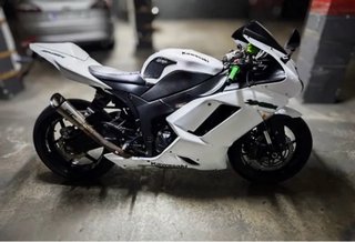 Kawasaki ZX6R Ninja 2008 Blanca