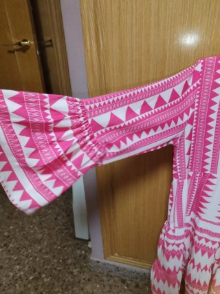 Vestido playero corto estampado