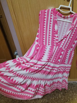 Vestido playero corto estampado