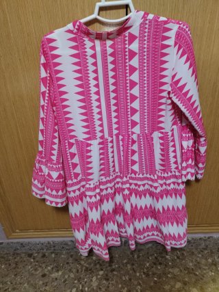 Vestido playero corto estampado