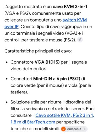 Cavo KVM VGA PS/2