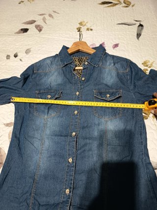 Camisa vaquera floral talla S