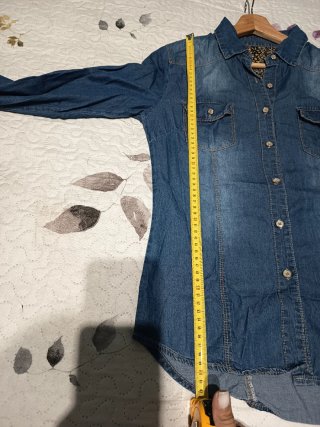 Camisa vaquera floral talla S
