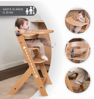 Trona Evolutiva Madera Bebé Kinderkraft