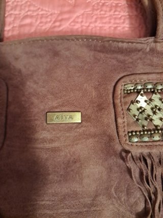 Bolso ante flecos marrón