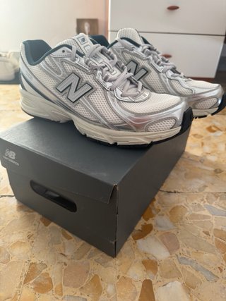 New Balance 740EL Scarpe da Ginnastica Argento/Bia