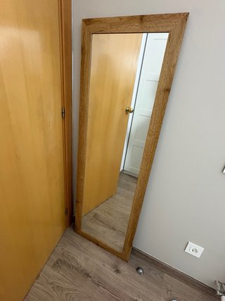 Espejo de pie madera y cristal