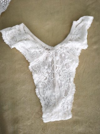 Conjunto de 2 calcinhas em Renda Branca
