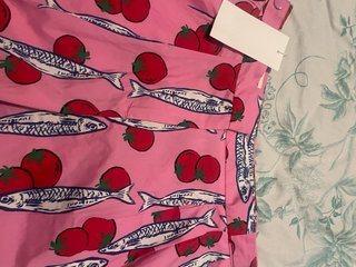 Shorts de sardinas y tomates rosa Zara talla S