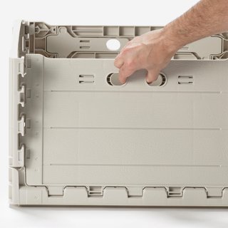 Caja de almacenaje plegable para camping de 49L con mesa
