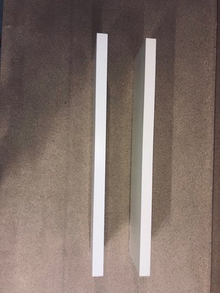 Baldas blancas de madera (2 unidades)