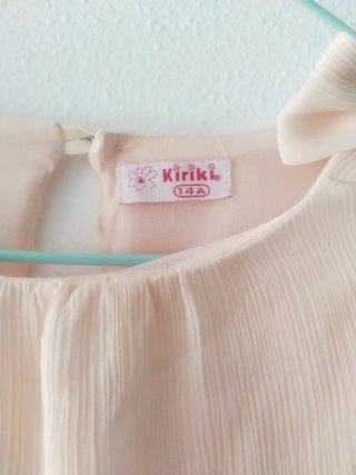 Vestido ceremonia rosa palo Talla 14A