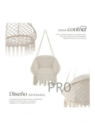 Silla colgante SAMIRA beige