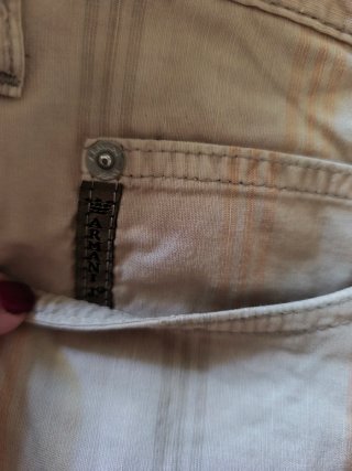 Pantalón Armani Jeans Beige Rayas