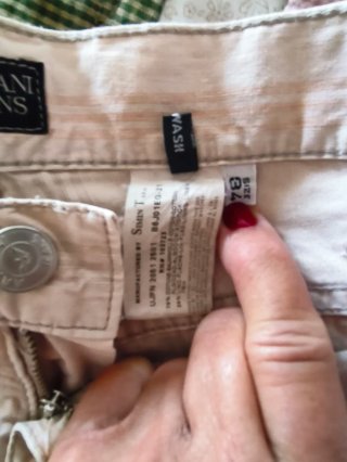 Pantalón Armani Jeans Beige Rayas
