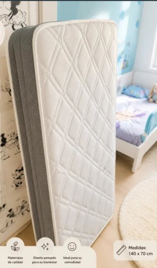 Cama infantil 140x70 con colchón y mas