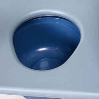 Silla de Ruedas de Baño con Vaso Extraíble en Tubos de Hierro y PVC 87 x 57 x 92 cm