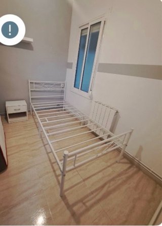 Cama individual metálica 90cm con colchón