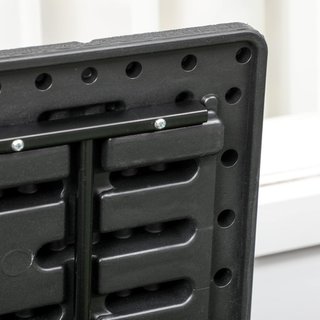 Baúl De Exterior De 366L Efecto Madera Con Tapa De Doble Palanca, 2 Asas Y 2 Ruedas, Cofre Contenedor De Exterior De Plástico, 122.4X62X64.5 Cm, Negro