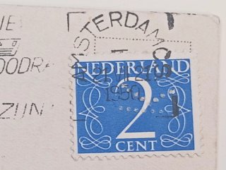 Postal Hartelijk Gefeliciteerd Holanda 1950