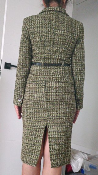 Traje de chaqueta y falda tweed