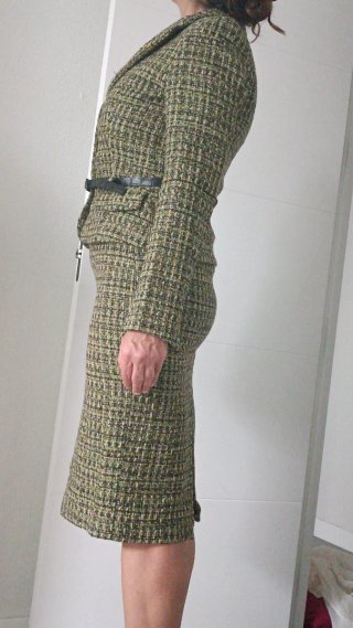 Traje de chaqueta y falda tweed