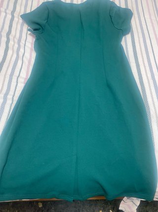 Vestido verde cruzado