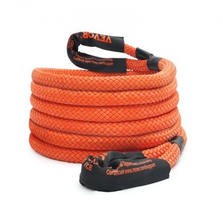 Cuerda de Remolque de Recuperación Cinética de 1" (2.54 cm) x 20'/6.1 m 38,000 lbs/17,237.5 kg, Correa de Snatch de Alta Resistencia para Off Road, Correa de Snatch de Deber Extremo con 30% de Ela...
